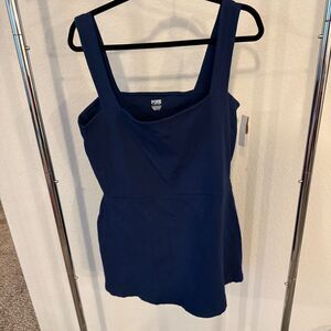NWT PINK Victoria’s Secret Ribbed Active Dress w/ Shorts Navy Blue XXL